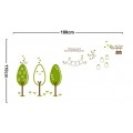 Cartoon Trees with Photo Frame Wall Sticker