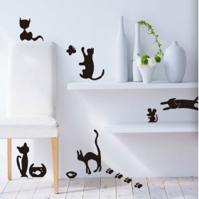 The Cute Cats' Day B Wall Art Sticker