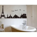 Eiffel tower and  Paris Wall Sticker