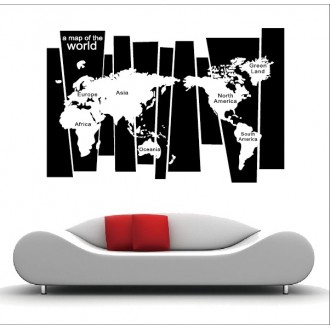 A Map of The World Wall Sticker