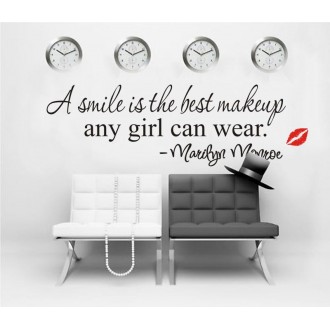 A Smile Is The Best Makeup Wall Sticker