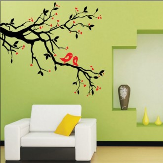  Birds sitting on Branches Wall Sticker