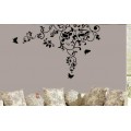 Flower Vine and Butterfly Wall Sticker