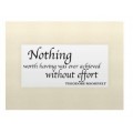 NOTHING WITHOUT EFFORT Wall Quote Sticker