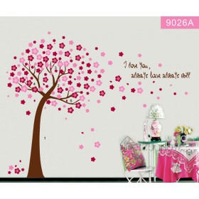 Pretty Tree with Flowers Around Vinyl Wall Art Sticker