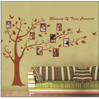 Large Tree with Photo Frames Wall Art Sticker 